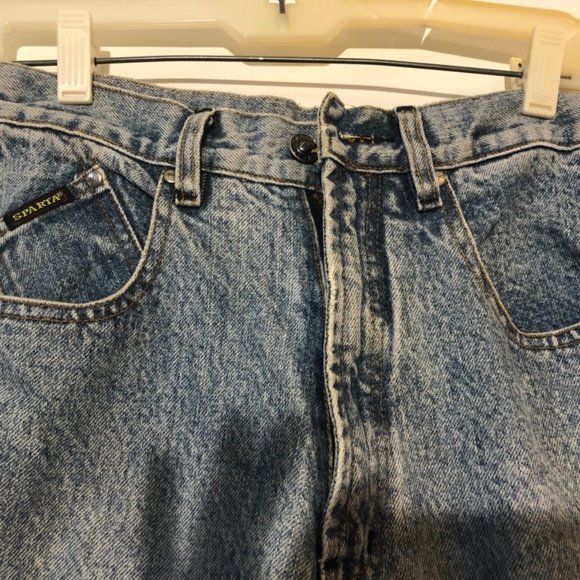 Vintage 100% Cotton High Rise Straight Slim Legged Jeans, Korean brand "Sparta" - Picture 2 of 8